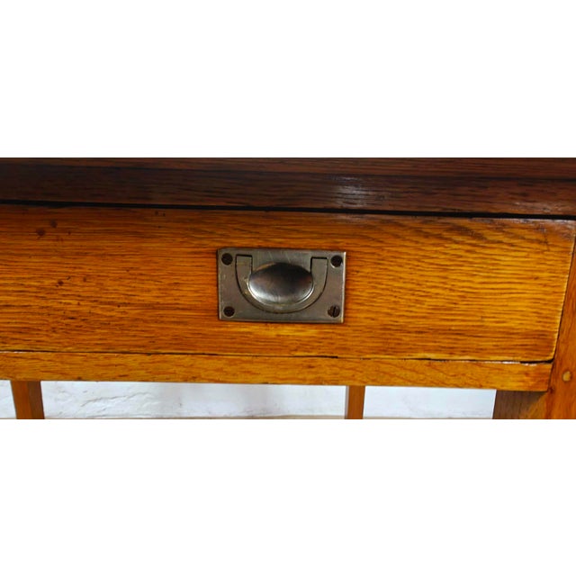 Vintage Military Desk in Oak, 1930s For Sale - Image 9 of 16