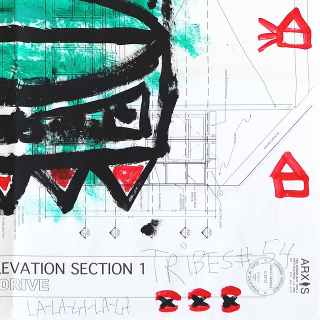 Winking Mask - Original Pop Street Art Acrylic Painting on Architectural Paper by Gary John For Sale - Image 4 of 6