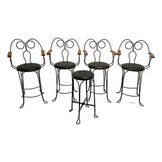 Early 20th Century Ice Cream Parlor/#8m Billiard Chairs For Sale