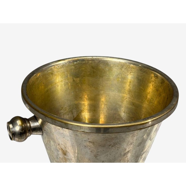1970s 1970s Art Deco Style, Champage or Ice Bucket, Silverplate, France, 20th C. For Sale - Image 5 of 10