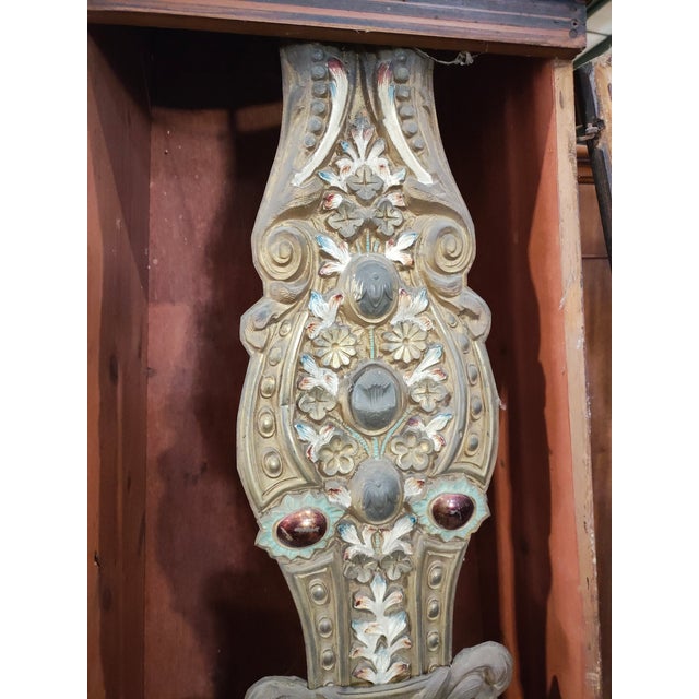 19th Century French Provincial Hand-Painted Comtoise Grandfather Clock, Signed Poitiers For Sale - Image 9 of 14