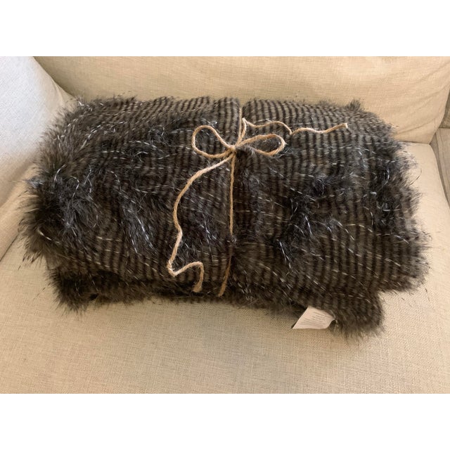 Vintage Frontgate Faux Fur Mogli Minx Throw Blanket For Sale - Image 12 of 12