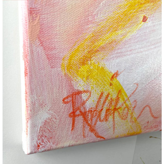 Contemporary Orange Zig Pastels, Original Abstract Painting by Robbie Kemper For Sale - Image 3 of 5