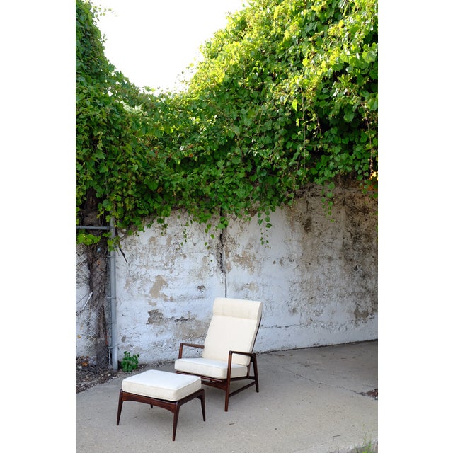 Kofod Larsen For Selig Reclining Lounge Chair Ottoman Chairish
