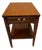 Mersman Furniture Vintage Federal Style Mahogany 2 Tier Side Table on Casters For Sale