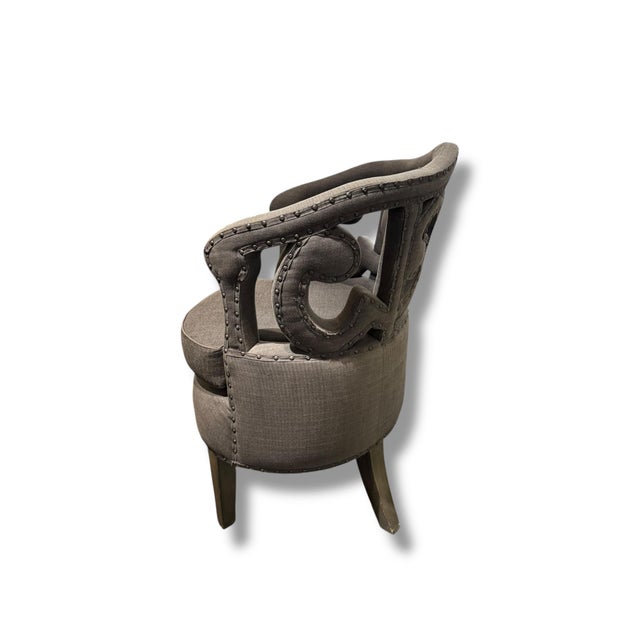 Traditional Set of 2 Sculptural Side Chairs For Sale - Image 3 of 5