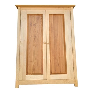 Copeland Cherry and Maple Armoire Entertainment Center - Sarah Collection For Sale