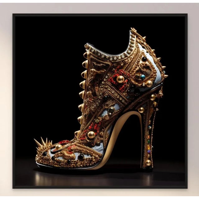 One-Of-A-Kind 30' X 30' Luxury Fashion Photography 'Shoe' by Diane Grant Studio, Unframed For Sale - Image 4 of 4