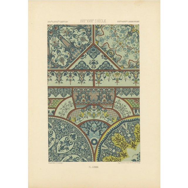 Ceiling Decoration Rococo and Baroque Panel Motifs, 1869, Paper For Sale