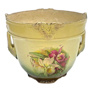 Large Antique English Floral Cachepot