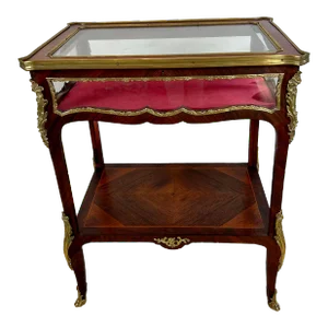 19th Century Louis XV Style Fruitwood Vitrine Table