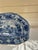 19th-century Staffordshire transfer-printed ceramic platter featuring a blue and white British view scene, in the "Rippon"...