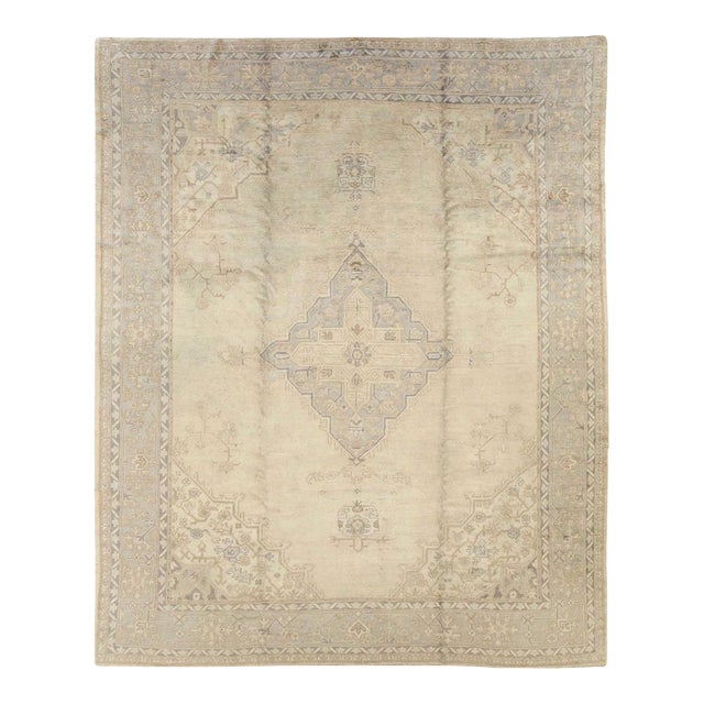 Galerie Shabab Collection Early 20th Century Turkish Oushak Room Size Carpet For Sale