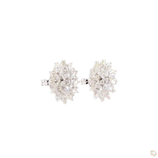 5.78 Carat Rose Cut Diamond Gold Earrings, Pair For Sale - Image 9 of 9