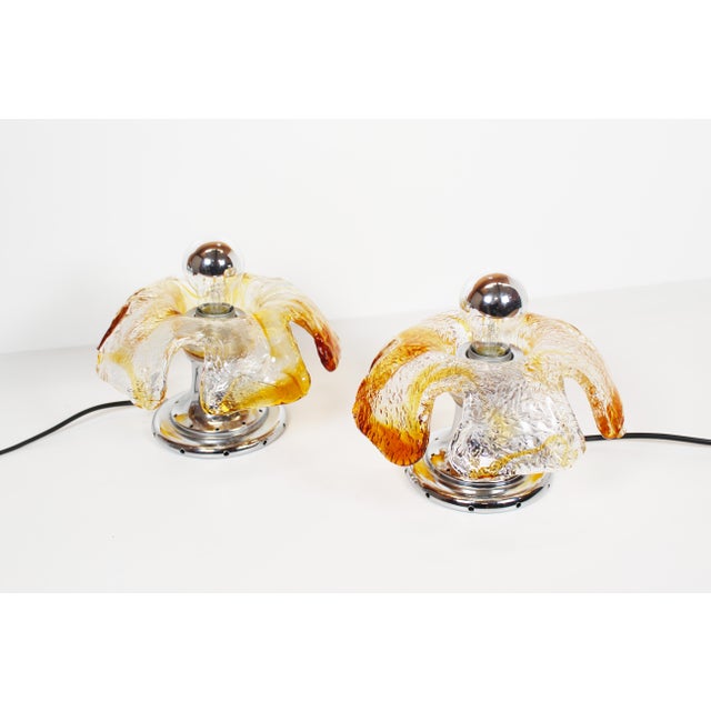Red Murano Glass Table Lamps by La Murrina, 1970s, Set of 2 For Sale - Image 8 of 10