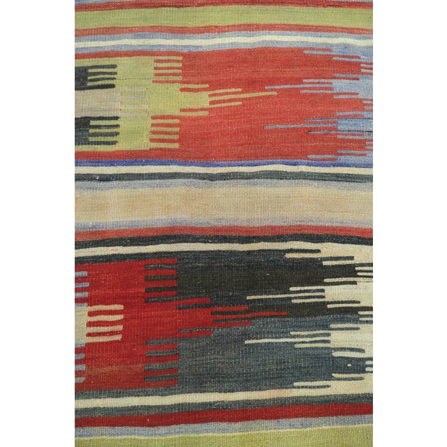 Mid 20th Century Vintage Turkish Kilim Runner-2′9″ × 10′6″ For Sale - Image 6 of 13