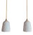 Vintage White Glass Pendant Lights, 1990s, Set of 2 For Sale