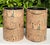 Late 20th Century Vintage Egyptian Revival Paper-Covered Wastebaskets | Pair For Sale - Image 5 of 12