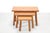 Beautiful set of three solid oak tables. This brutalist set can be conveniently pushed among each other so they don't take...