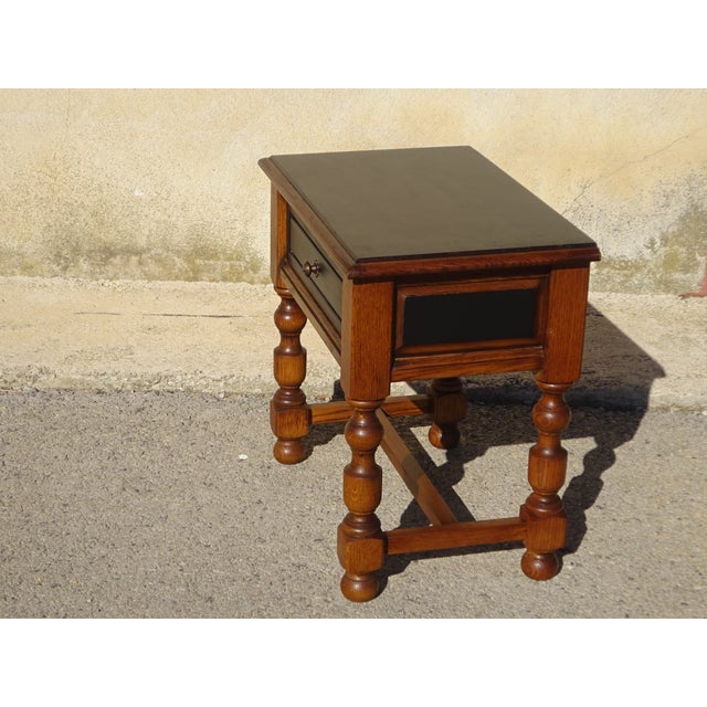 Vintage Bedside Table in Oak, 1980s For Sale - Image 12 of 16