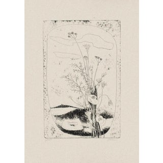Enrico Rumo - Flowers - Original Etching on Paper - 1950s For Sale