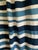 Patchwork Stripe Linen Window Panel — Natural Indigo Japanese Dyed For Sale - Image 12 of 12
