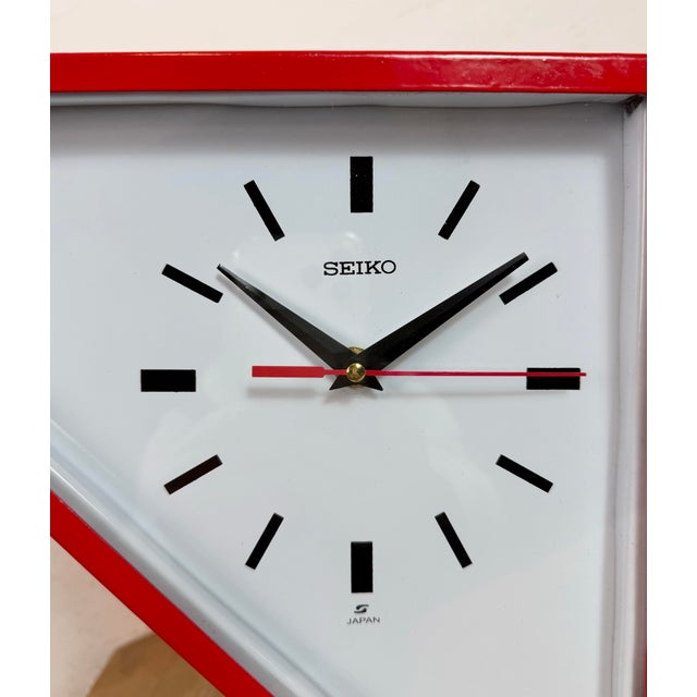 Vintage Red Ships Double-Sided Wall Clock from SEIKO, 1970s For Sale - Image 13 of 18