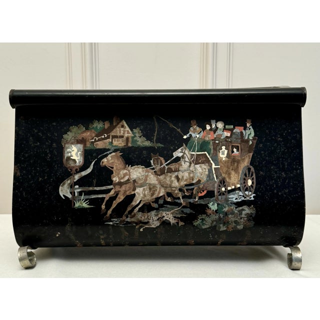 English Traditional Equestrian Metal Magazine Rack For Sale - Image 11 of 12