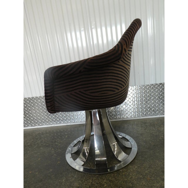 Mid-Century Modern 1970's Mod Woodard Style Tulip Office Chair For Sale - Image 3 of 9