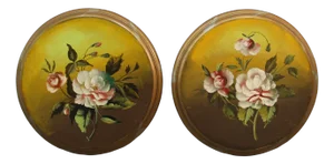 Flower Paintings, 1960s, Oil, Set of 2