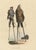 Inhabitants of the Landes on Stilts, France – Hand-Coloured Lithograph : This distinctive plate shows two inhabitants of...