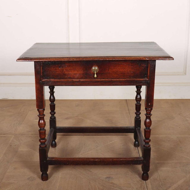 Brown 17th Century Period Oak Lamp Table For Sale - Image 8 of 8
