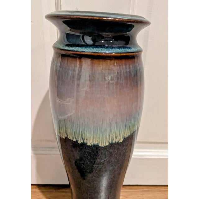 Arts & Crafts 1980s Bill Campbell Signed Pottery Vase For Sale - Image 3 of 8