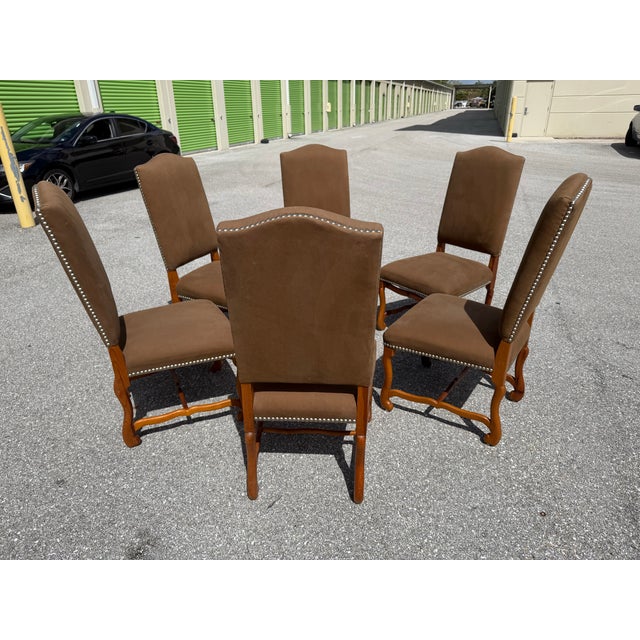 Ralph Lauren Dining Chairs With Nail Heads - Set of 6 For Sale In West Palm - Image 6 of 9