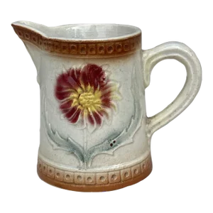 Small French Majolica Pitcher Creamer Circa 1900