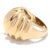 Ridged Dome Ring, 18k Yellow Gold, Gold Croissant Ring, Solid Gold Ring, Heavy, Size 5.5 For Sale In Greensboro - Image 6 of 6