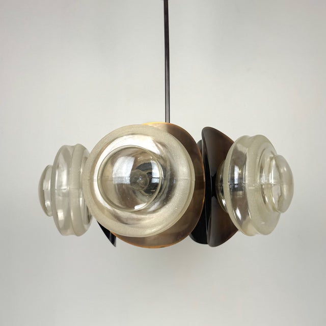 Brutalist Copper Pendant Light, 1970s For Sale - Image 4 of 8