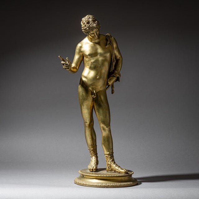 Bronze of Narcissus after the Antique, Signed Michele Amodio, Naples, Late 19th For Sale In New York - Image 6 of 18
