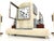 French Art Deco Marble & Onyx Mantel Clock, 1930s, Set of 3 For Sale - Image 14 of 18