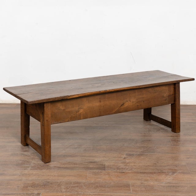 19th Century French Oak Coffee Table With Three Drawers For Sale - Image 13 of 13