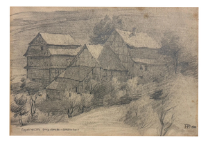 Heinrich Pforr, Eggertmühle Landscape, Pencil on Paper