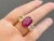 Bochic "Orient" Ruby & White Topaz Vintage 3 Gem Ring Set 18K & Silver For Sale - Image 16 of 18
