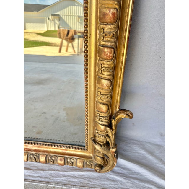 Late 19th Century 19th Century French Louis Philippe Giltwood Wall Mirror For Sale - Image 5 of 12