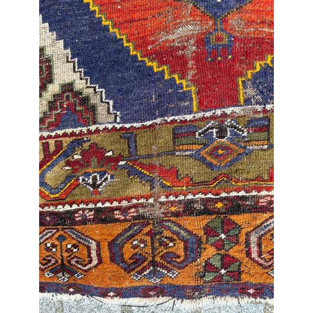 1930s Vintage Turkish Distressed Rug, 1930s For Sale - Image 5 of 18