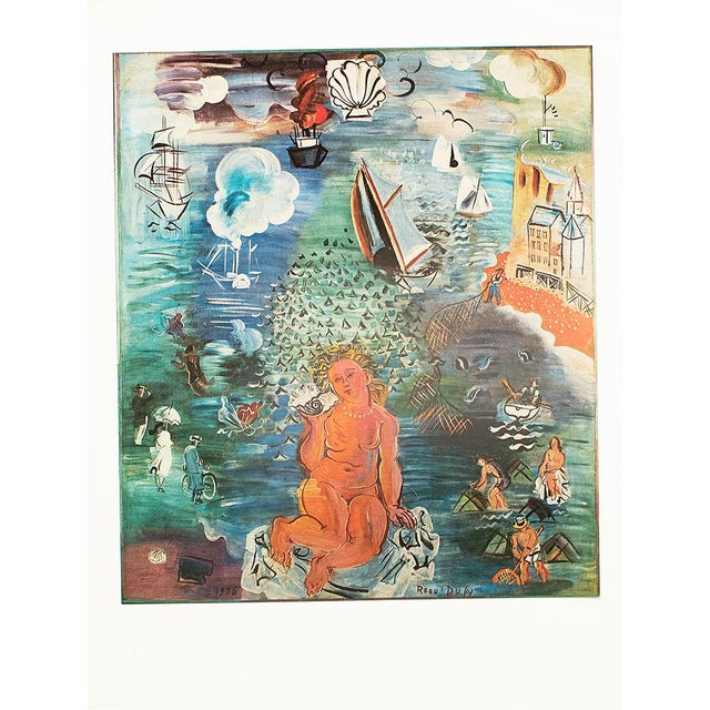 1970 After Raoul Dufy "Amphitrite", Full-Color Parisian Print For Sale In Dallas - Image 6 of 7