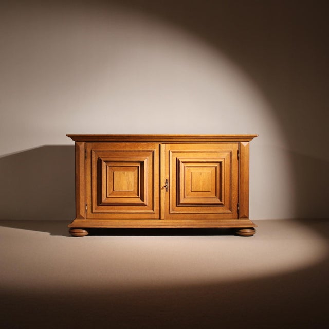 Brutalist Oak 2-Door Sideboard, Germany, 1970s For Sale - Image 9 of 11