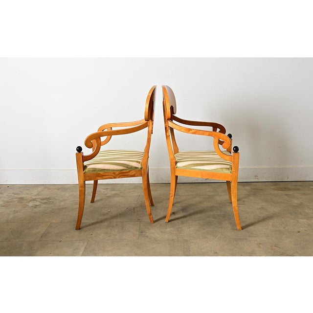 Early 20th Century Pair of Danish Biedermeier Armchairs For Sale - Image 11 of 15