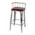 Brown Coriander 31 in. Seat Height Leather & Iron Bar Height Stool with Back and Footrest, Brown Leather For Sale - Image 8 of 8