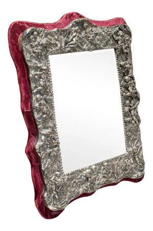 1950s Sterling Silver Decorative Mirror