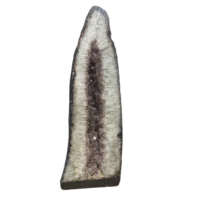 Amethyst Extra Large Amethyst Cathedral Geode From Brazil 31" H For Sale - Image 8 of 10